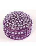 kulatá střední, perličky, fialové - 7,5 cm