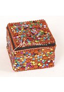 čtvercová krabička, oranžová - 5,5 x 5,5 cm