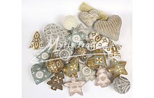 Textilní korálkové vánoční ozdoby