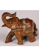 slon dřevěný  - zdobený