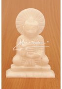 BUDDHA z bílého mramoru -  9 cm