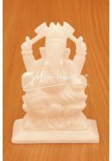 GANESHA z bílého mramoru -  9 cm