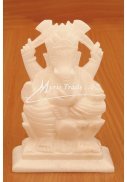 GANESHA z bílého mramoru - 11,5 cm
