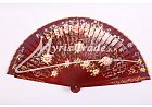 luxusní vějíř - tmavě červený (bordó)
