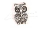 kovový postříbřený magnet - sova