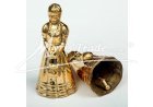 zvonek mosazný - postava ženy - 12,5 cm