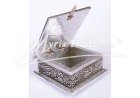 tepaná stříbrná krabice 14,5 x 14,5 x 7