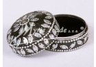 černá kulatá krabička - 5,5 cm