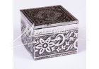tepaná stříbrná krabička 5 x 5 x 4