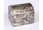 tepaná stříbrná truhlička 7,5 x 7,5 x 4