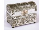 tepaná stříbrná truhla 12 x 8 x 10