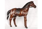střední kůň hnědý se sedlem - 30 cm