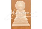 BUDDHA z bílého mramoru - 11,5 cm